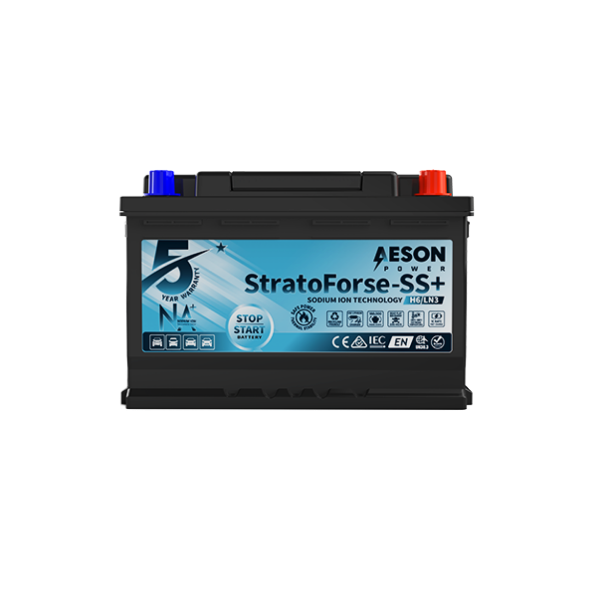 Picture of 12VOLT 850CCA STRATOFORSE-SS+ HEAVY DUTY SODIUM ION STOP START MAINTENANCE FREE BATTERY- RHP (DIN66H)